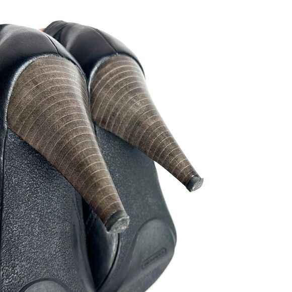 COACH Aliza Black Leather Ankle Booties High Heels size US 7 - Picture 13 of 16